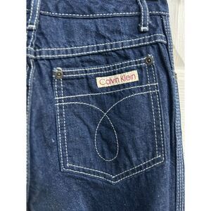 Vintage 80's CALVIN KLEIN Straight Leg Blue Denim High Waist Jeans - Size 0/XS